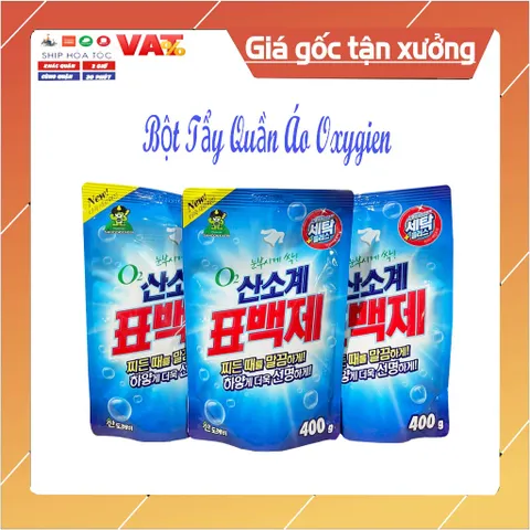 Bột tẩy vết bẩn,ố mốc quần áo sandokaebi 400g công nghệ Oxygien
