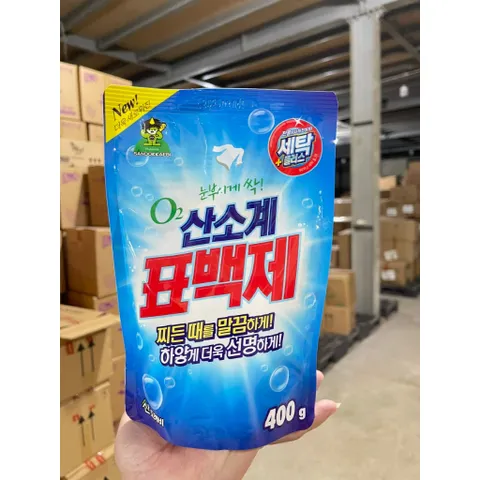 Bột tẩy vết bẩn,ố mốc quần áo sandokaebi 400g công nghệ Oxygien