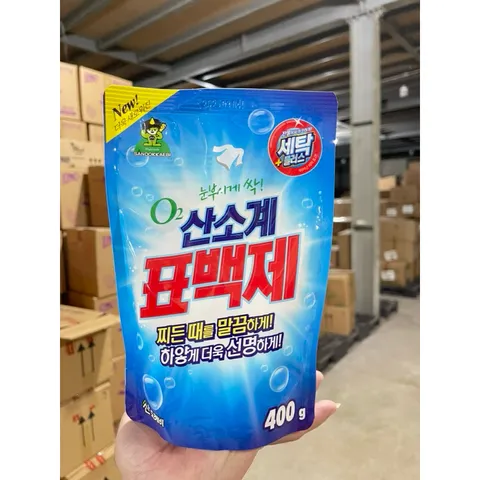 Bột tẩy vết bẩn,ố mốc quần áo sandokaebi 400g công nghệ Oxygien