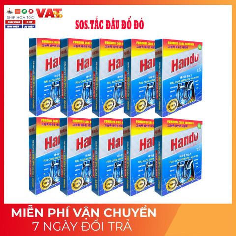 Bột Thông Cống Hando 100g - Bộ 10 Gói Giải Quyết Tắc Nghẽn Hiệu Quả Cho Bồn Cầu, Ống Thoát Nước, Dễ Dàng Sử Dụng