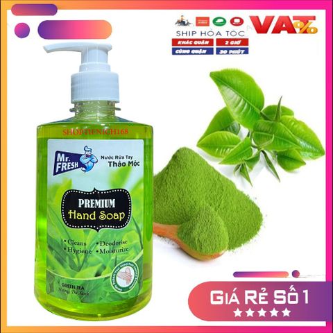 Nước Rửa Tay Khử Mùi Mr.Fresh 500ml - Diệt Khuẩn, Hương Cam Quế Dễ Chịu, Giúp Bảo Vệ và Chăm Sóc Da Tay