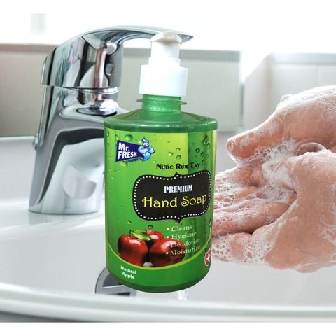 Nước Rửa Tay Khử Mùi Mr.Fresh 500ml - Diệt Khuẩn, Hương Cam Quế Dễ Chịu, Giúp Bảo Vệ và Chăm Sóc Da Tay