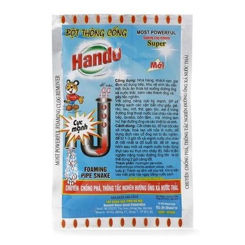 Bột Thông Cống Hando 100g - Bộ 2 Gói Chống Tắc Nghẽn Đường Ống Hiệu Quả, Dụng Cụ Tiện Ích Vệ Sinh Nhà Bếp