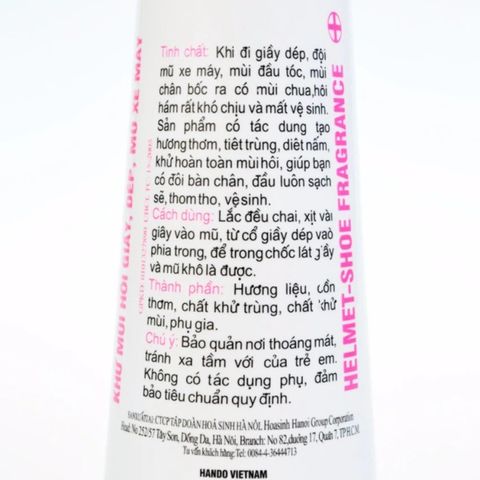 Combo 5 Chai Xịt Khử Mùi Hôi Giầy Dép & Mũ Bảo Hiểm Hando 120ml - Giải Pháp Thoáng Mát, Khử Khuẩn Hiệu Quả