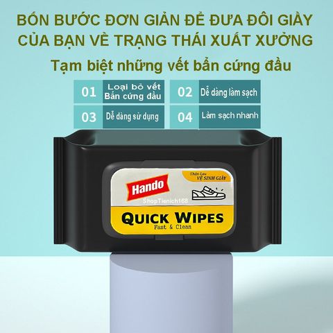 Gói Khăn Lau Vệ Sinh Giày Nhanh Quick Wipes HANDO Siêu tiện dụng