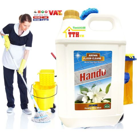 Nước Thơm Lau Sàn Hando 10L Hương Lavender - An Toàn, Diệt Khuẩn, Cho Nhà Hàng & Vệ Sinh Công Nghiệp