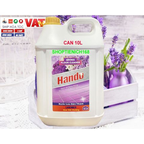 Nước Thơm Lau Sàn Hando 10L - Hương Hồng Diệt Khuẩn, An Toàn Cho Nhà Hàng, Khách Sạn và Vệ Sinh Công Nghiệp
