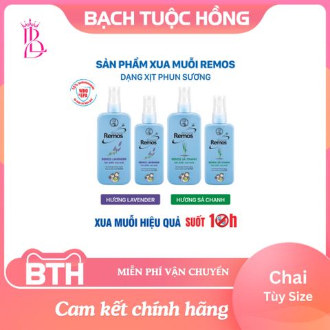 Chống muỗi Remos hương Sả/Lavender xua muỗi suốt 10 giờ