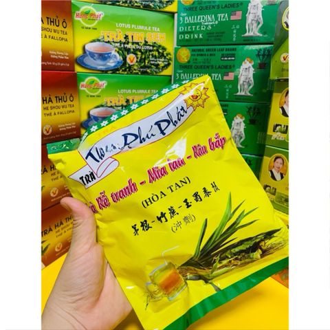 Trà thảo mộc Thiên Phú Phát - Trà rễ tranh, mía lau, râu bắp tự nhiên thanh nhiệt, giải khát cho cơ thể 24 tháng