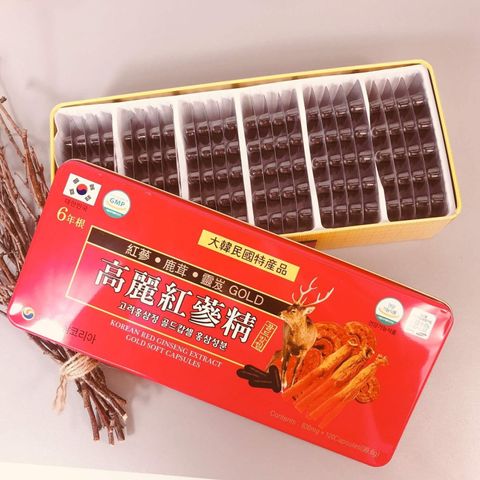 Viên Đạm Hồng Sâm Nhung Hươu Linh Chi Tổng Hợp - Tăng Cường Sức Khỏe, 120 Viên Hàn Quốc 
