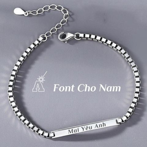 Vòng tay đôi khắc tên theo yêu cầu - Lắc tay không gỉ bạc Titan quà tặng tình yêu cho cặp đôi unisex