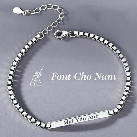 Vòng Tay Đôi Khắc Tên Màu Bạc Không Gỉ - Quà Tặng Tình Yêu Cho Cặp Đôi Nam Nữ - Lắc Tay Unisex Tại TITAN Shop