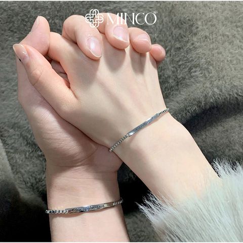 Vòng Tay Cặp Khắc Tên Titan Cao Cấp - Lắc Tay Đôi Nam Nữ Bạn Thân Thời Trang Bền Đẹp, Quà Tặng Ý Nghĩa