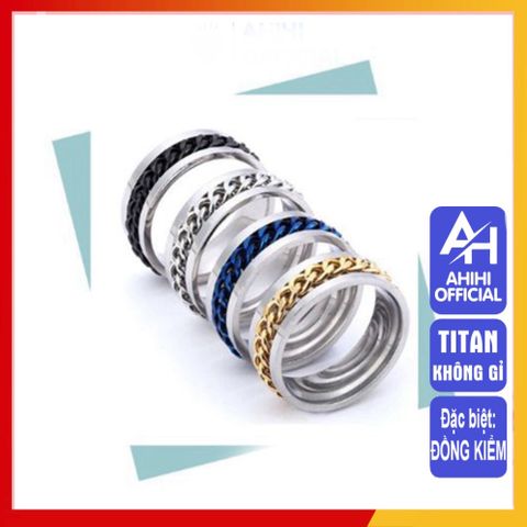 Nhẫn Titan Cao Cấp Nam Nữ - Thiết Kế Đẳng Cấp, Chống Gỉ, Không Kích Ứng - Phụ Kiện Thời Trang Thép Không Gỉ