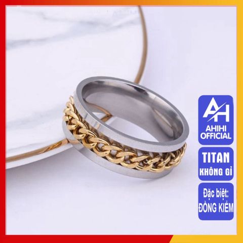 Nhẫn Titan Cao Cấp Nam Nữ - Thiết Kế Đẳng Cấp, Chống Gỉ, Không Kích Ứng - Phụ Kiện Thời Trang Thép Không Gỉ