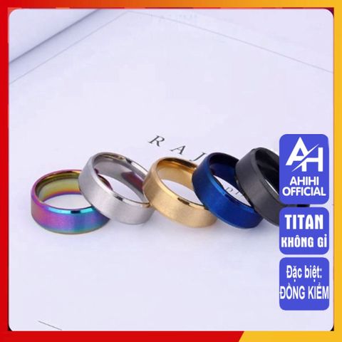 Nhẫn Titan Nam Cao Cấp - Thiết Kế Nam Tính, Chống Gỉ, Chống Trầy, Phụ Kiện Thời Trang Hiện Đại từ 3H JEWELRY