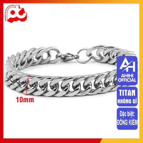 Lắc Tay Titan Cao Cấp Nam Nữ - Thiết Kế Mạnh Mẽ, Bền Bỉ Không Gỉ, Phong Cách Thời Trang Đẳng Cấp, Màu Vàng Sang Trọng 10mm