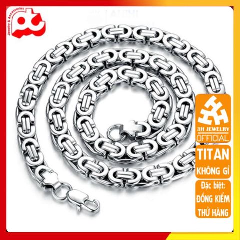 Dây Chuyền Nam Titan Cao Cấp - Thiết Kế Sang Trọng Ziczac Dẹp, Phong Cách Mạnh Mẽ, Bền Đẹp, An Toàn Cho Da