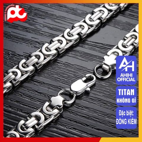 Dây Chuyền Nam Titan Cao Cấp - Thiết Kế Sang Trọng Ziczac Dẹp, Phong Cách Mạnh Mẽ, Bền Đẹp, An Toàn Cho Da