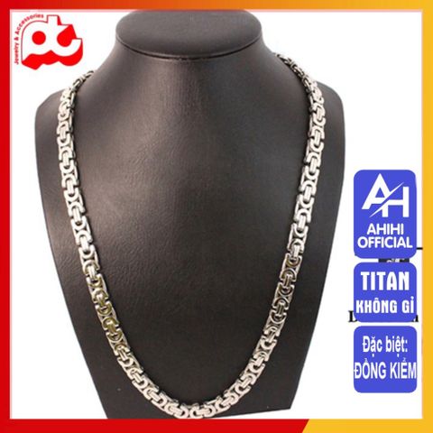 Dây Chuyền Nam Titan Cao Cấp - Thiết Kế Sang Trọng Ziczac Dẹp, Phong Cách Mạnh Mẽ, Bền Đẹp, An Toàn Cho Da