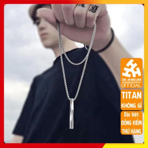 Dây Chuyền Titan Cao Cấp Nam Nữ Veins Brick - Thời Trang Đẳng Cấp Không Gỉ, Phong Cách Mạnh Mẽ, Quà Tặng Ý Nghĩa