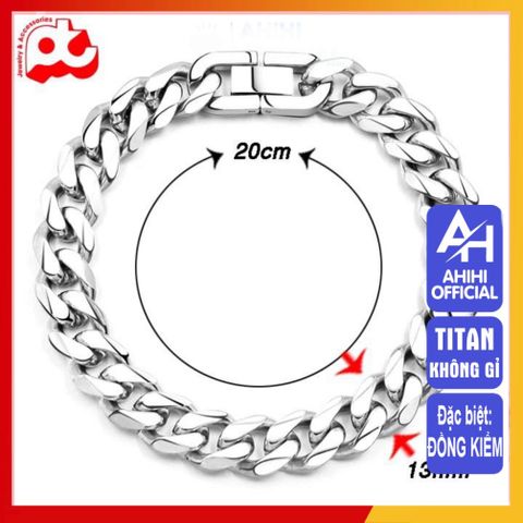 Lắc Tay Nam Titan Cao Cấp - Phong Cách Mạnh Mẽ, Bền Bỉ, Không Gỉ, Thời Trang Đẳng Cấp, Quà Tặng Nam Thanh Lịch 13mm Mạ Vàng