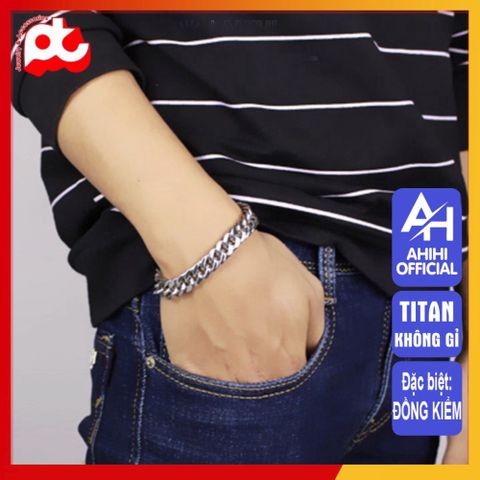 Lắc Tay Nam Titan Cao Cấp - Phong Cách Mạnh Mẽ, Không Gỉ, Thời Trang Đẳng Cấp, Phụ Kiện Nam Tinh Tế - Quà Tặng Đặc Biệt