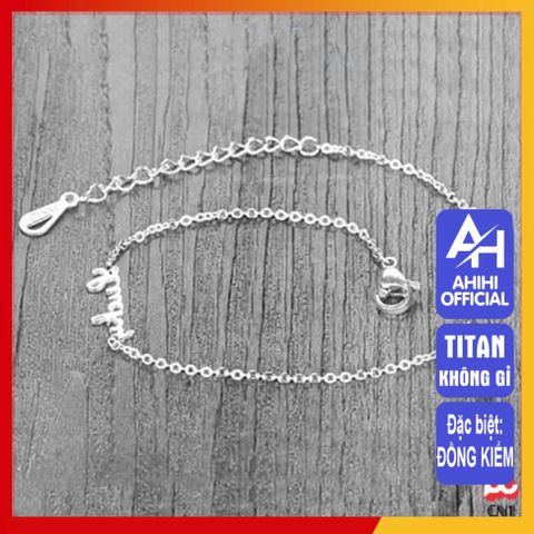Lắc Chân Nữ Titan Cao Cấp - Sang Trọng, Không Gỉ, Thiết Kế Thanh Lịch, Phụ Kiện Thời Trang Duyên Dáng, Tặng Quà Hoàn Hảo