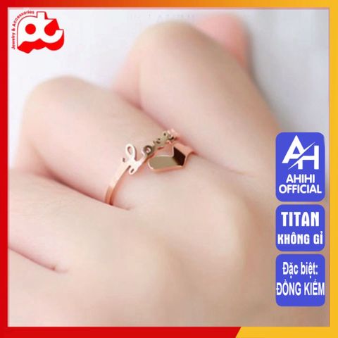 Nhẫn Nữ Titan Cao Cấp Chữ Love - Nhẫn Phong Cách Thanh Lịch, Chống Gỉ, Đa Dạng Màu Sắc và Kích Thước, Quà Tặng Đặc Biệt