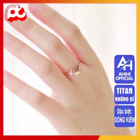 Nhẫn Nữ Titan Cao Cấp Chữ Love - Nhẫn Phong Cách Thanh Lịch, Chống Gỉ, Đa Dạng Màu Sắc và Kích Thước, Quà Tặng Đặc Biệt