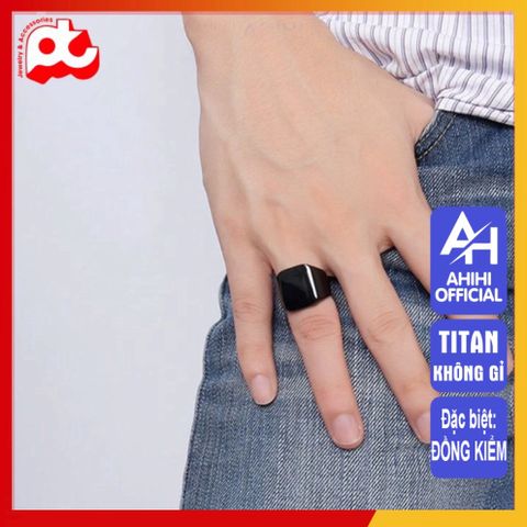 Nhẫn Nam Titan Cao Cấp - Phong Cách Mạnh Mẽ, Hiện Đại, Chống Gỉ, An Toàn Cho Da - Quà Tặng Đặc Biệt Cho Nam