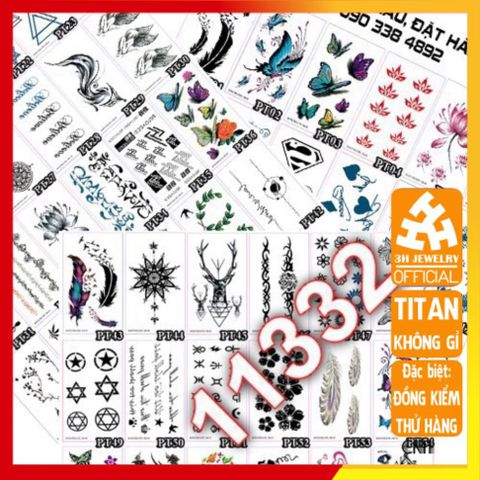 Hình Xăm Dán Giả X3 - Bộ 60 Tấm Độc Đáo, Dễ Dùng, Thay Đổi Hình Xăm Nhanh Chóng, Phụ Kiện Thời Trang Chi Phí Thấp