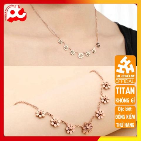 Dây Chuyền Nữ Titan Cao Cấp - Sang Trọng, Tinh Tế, Kháng Oxy Hóa, Không Đen, An Toàn Cho Da - Phụ Kiện Thời Trang Nữ 3H JEWELRY
