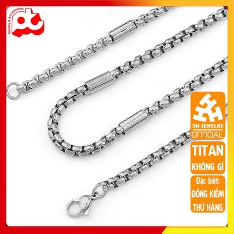 Dây Chuyền Nam Titan Cao Cấp - Phong Cách Mạnh Mẽ, Đẳng Cấp Với Thiết Kế Hiện Đại, Chống Trầy Xước, Quà Tặng Ý Nghĩa 3H JEWELRY