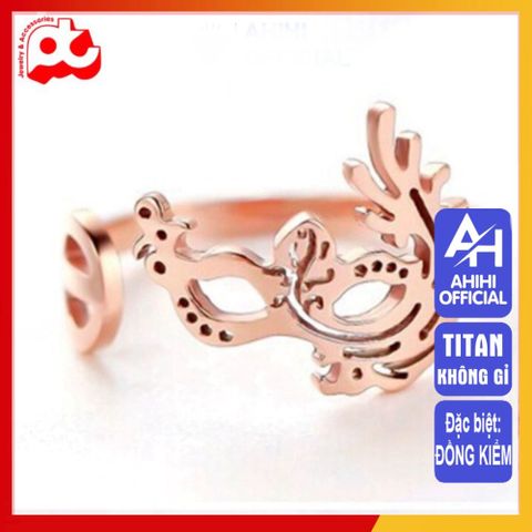 Nhẫn Nữ Titan Cao Cấp - Thiết Kế Thanh Lịch, Chống Gỉ, Điều Chỉnh Size, Phụ Kiện Thời Trang Sang Trọng cho Phái Đẹp