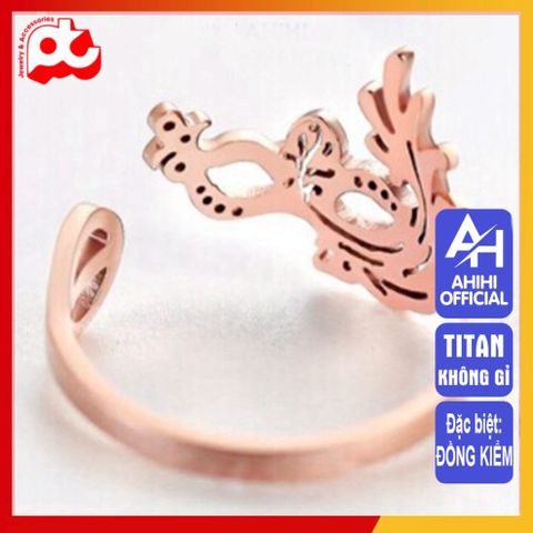 Nhẫn Nữ Titan Cao Cấp - Thiết Kế Thanh Lịch, Chống Gỉ, Điều Chỉnh Size, Phụ Kiện Thời Trang Sang Trọng cho Phái Đẹp