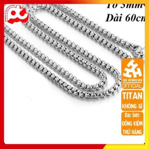 Dây Chuyền Nam Titan Cao Cấp - Dây Xích Sang Trọng Đẳng Cấp, Chống Gỉ Sét, Phụ Kiện Thời Trang Nam Chất Lượng