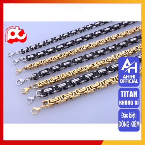 Lắc Tay Titan Nam Cao Cấp - Thời Trang Sang Trọng, Chống Gỉ, Thiết Kế Nam Tính, Kích Cỡ 9mm, Màu Bạc Đẹp 3H Jewelry