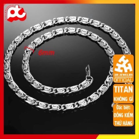 Dây Chuyền Nam Titan Cao Cấp 6mm - Phong Cách Mạnh Mẽ, Đẳng Cấp, Không Gỉ, An Toàn cho Da - Trang Sức Nam Thời Trang
