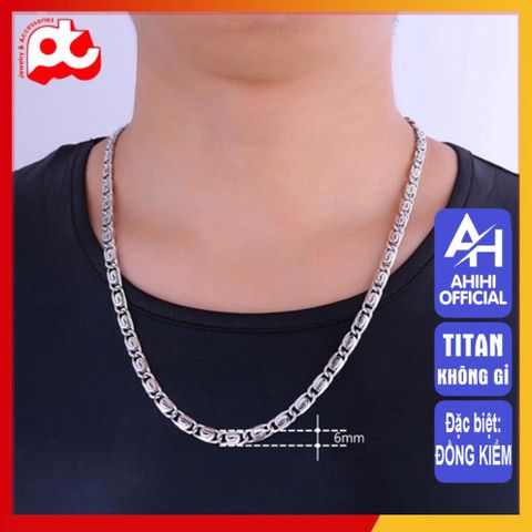 Dây Chuyền Nam Titan Cao Cấp 6mm - Phong Cách Mạnh Mẽ, Đẳng Cấp, Không Gỉ, An Toàn cho Da - Trang Sức Nam Thời Trang