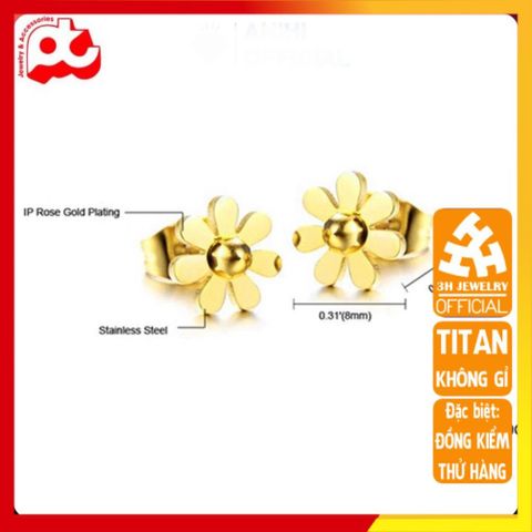 Bông Tai Nữ Titan Cao Cấp - Thanh Lịch, Sang Trọng, Chống Gỉ Sét - Phụ Kiện Thời Trang Nữ Đẹp, An Toàn Cho Da