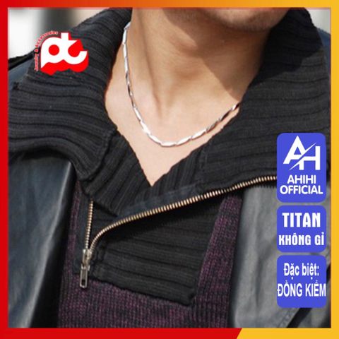 Dây Chuyền Nam Titan Cao Cấp - Trang Sức Sang Trọng, Chất Liệu Nhẹ, Không Gỉ, Phong Cách Nam Tính 3mm Màu Trắng