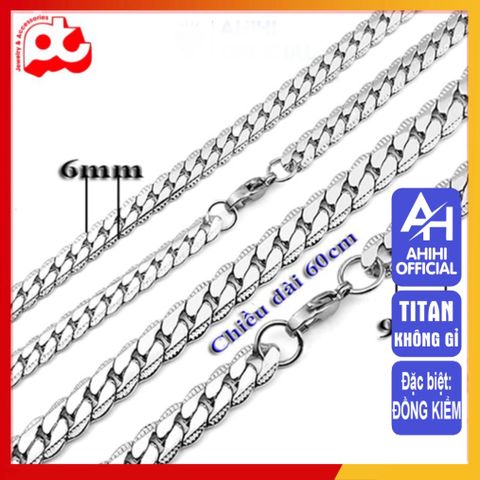 Dây Chuyền Titan Nam Cao Cấp - Phong Cách Mạnh Mẽ, Đẹp, Chống Oxy Hóa, Phụ Kiện Thời Trang Nam Lịch Lãm, Dễ Dàng Điều Chỉnh Kích Cỡ