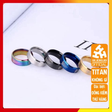 Nhẫn Nam Titan Cao Cấp Chống Gỉ - Thiết Kế Nam Tính, Phong Cách Hiện Đại, Quà Tặng Đặc Biệt cho Phái Mạnh