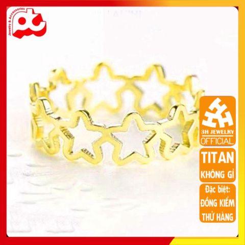 Nhẫn Nữ Titan Cao Cấp Ngôi Sao 5 Cánh - Thiết Kế Thanh Lịch, Không Gỉ, Phụ Kiện Thời Trang Sang Trọng cho Nữ