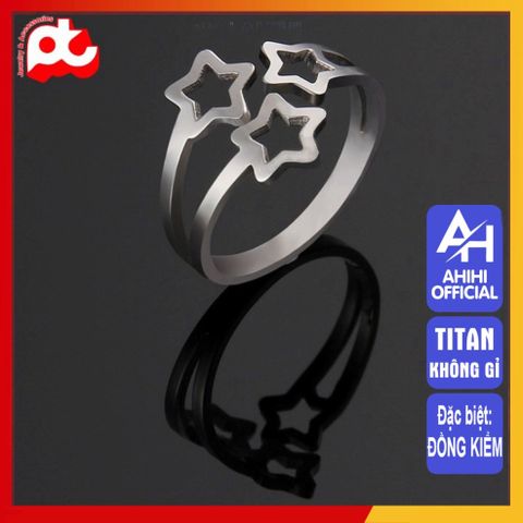 Nhẫn Nữ Titan Cao Cấp - Thiết Kế Ngôi Sao Rỗng Thanh Lịch, Không Gỉ, Phụ Kiện Thời Trang Sang Trọng cho Phái Đẹp