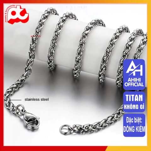 Dây Chuyền Nam Titan Cao Cấp Sang Trọng Chống Gỉ - Phụ Kiện Phong Cách Đẳng Cấp 3mm - Quà Tặng Ý Nghĩa Cho Nam Giới