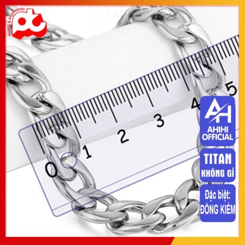 Dây Chuyền Titan Nam Cao Cấp - Phong Cách Mạnh Mẽ, Đẳng Cấp, Chống Gỉ, 9mm Màu Trắng - Trang Sức Nam Sang Trọng 3H JEWELRY