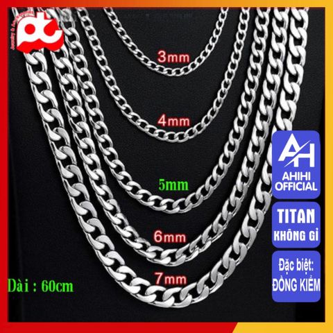 Dây Chuyền Nam Titan Cao Cấp - Phong Cách Mạnh Mẽ, Sang Trọng, Chống Gỉ, Đen/Trắng - Trang Sức Thời Trang Nam Chính Hãng 3H JEWELRY