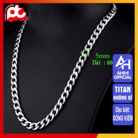 Dây Chuyền Nam Titan Cao Cấp - Phong Cách Mạnh Mẽ, Sang Trọng, Chống Gỉ, Đen/Trắng - Trang Sức Thời Trang Nam Chính Hãng 3H JEWELRY